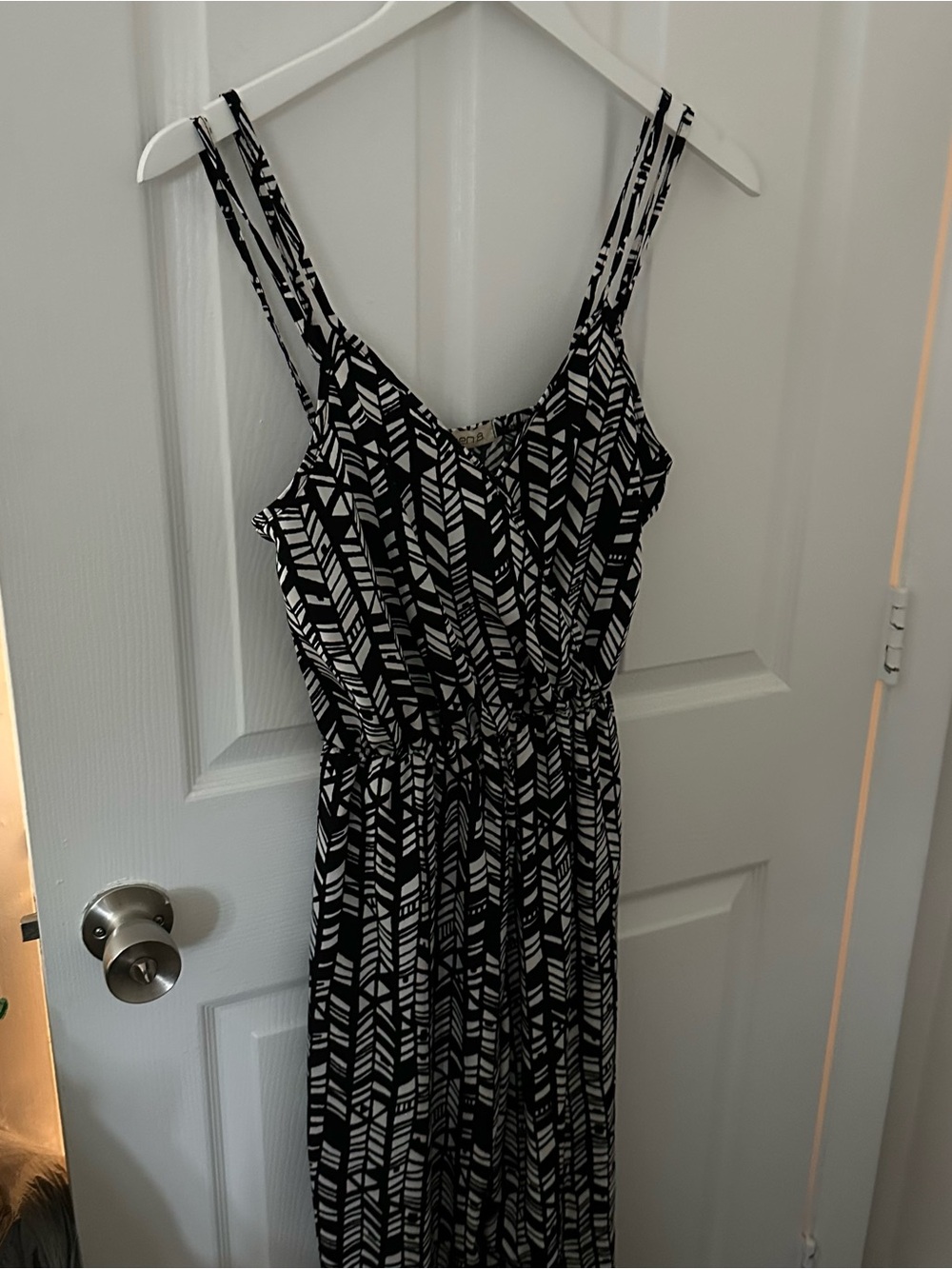 Black and White Patterned Jumpsuit